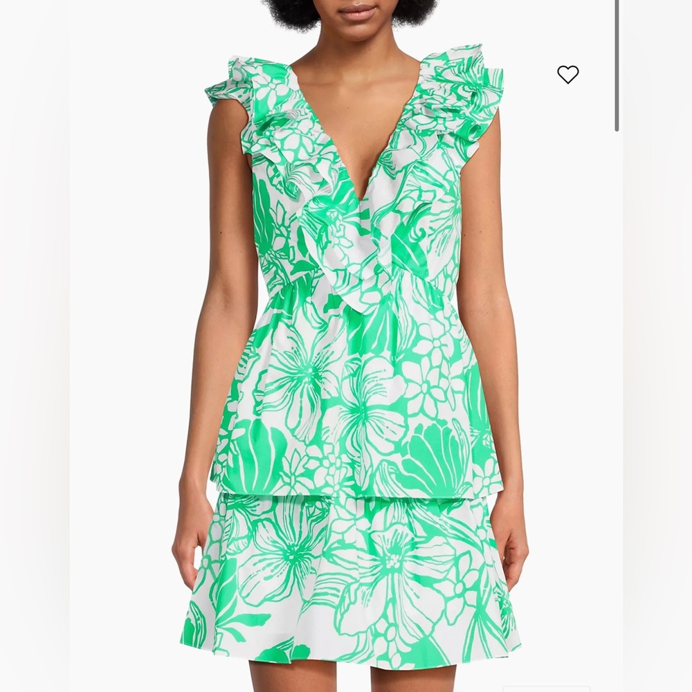 Lilly Pulitzer Ritamarie Cotton V-Neck Minidress size 4